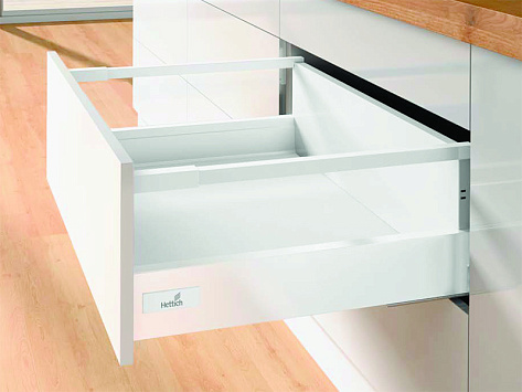 Ящик InnoTech Atira PUSH 470мм h-176мм БЕЛЫЙ  с релингом Hettich 